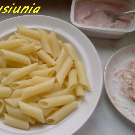 Krok 3 - Penne z twarożkiem na słodko foto