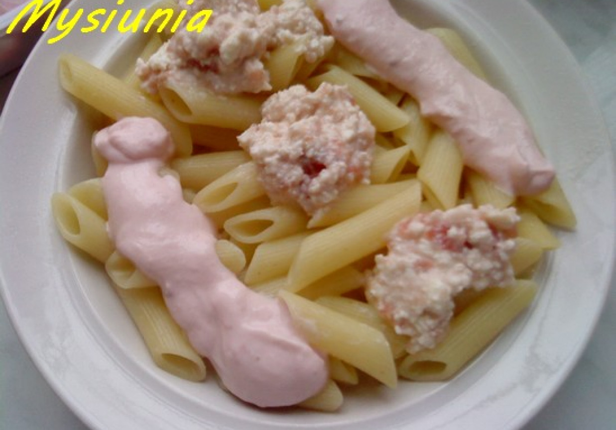 Penne z twarożkiem na słodko foto
