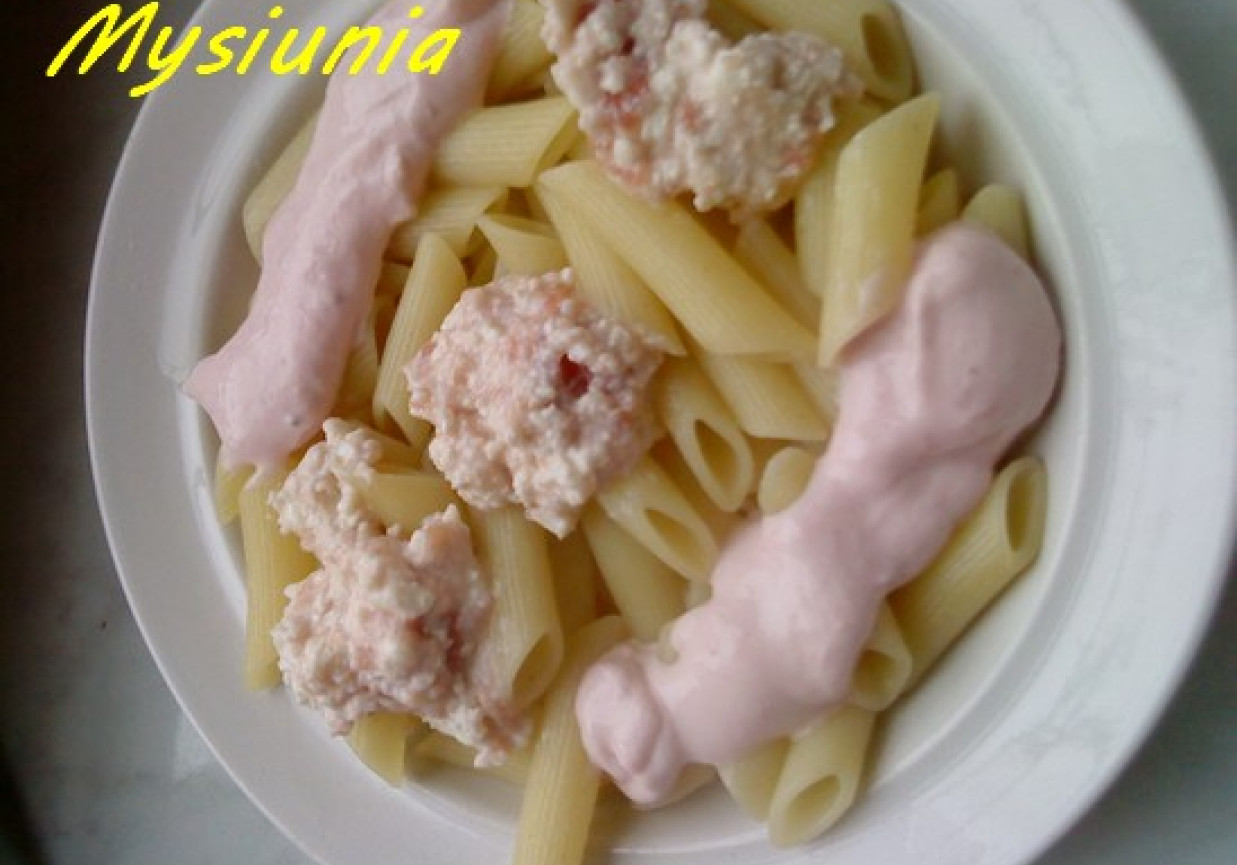 Penne z twarożkiem na słodko foto