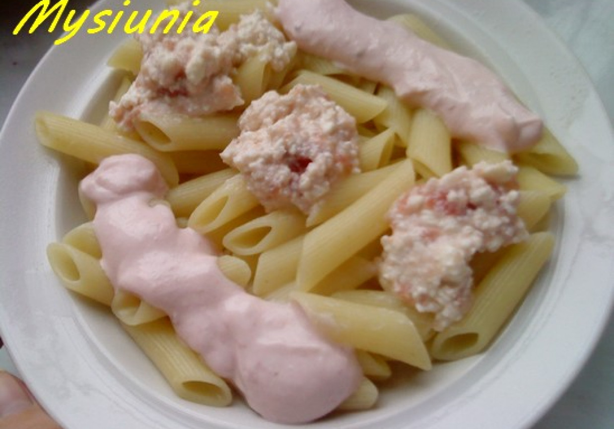 Penne z twarożkiem na słodko foto