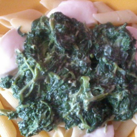 Krok 5 - penne ze szpinakiem i mozzarella foto