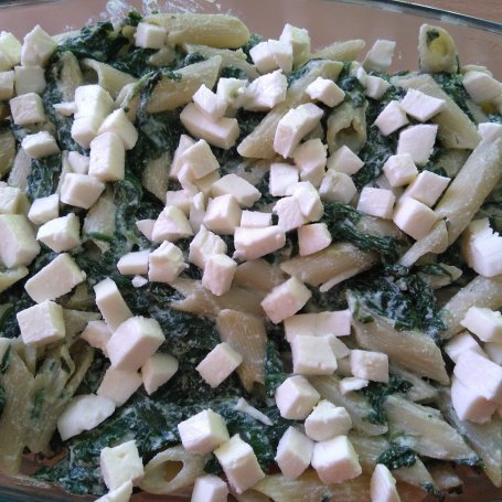 Krok 5 - Penne ze szpinakiem, ricottą i mozzarellą foto