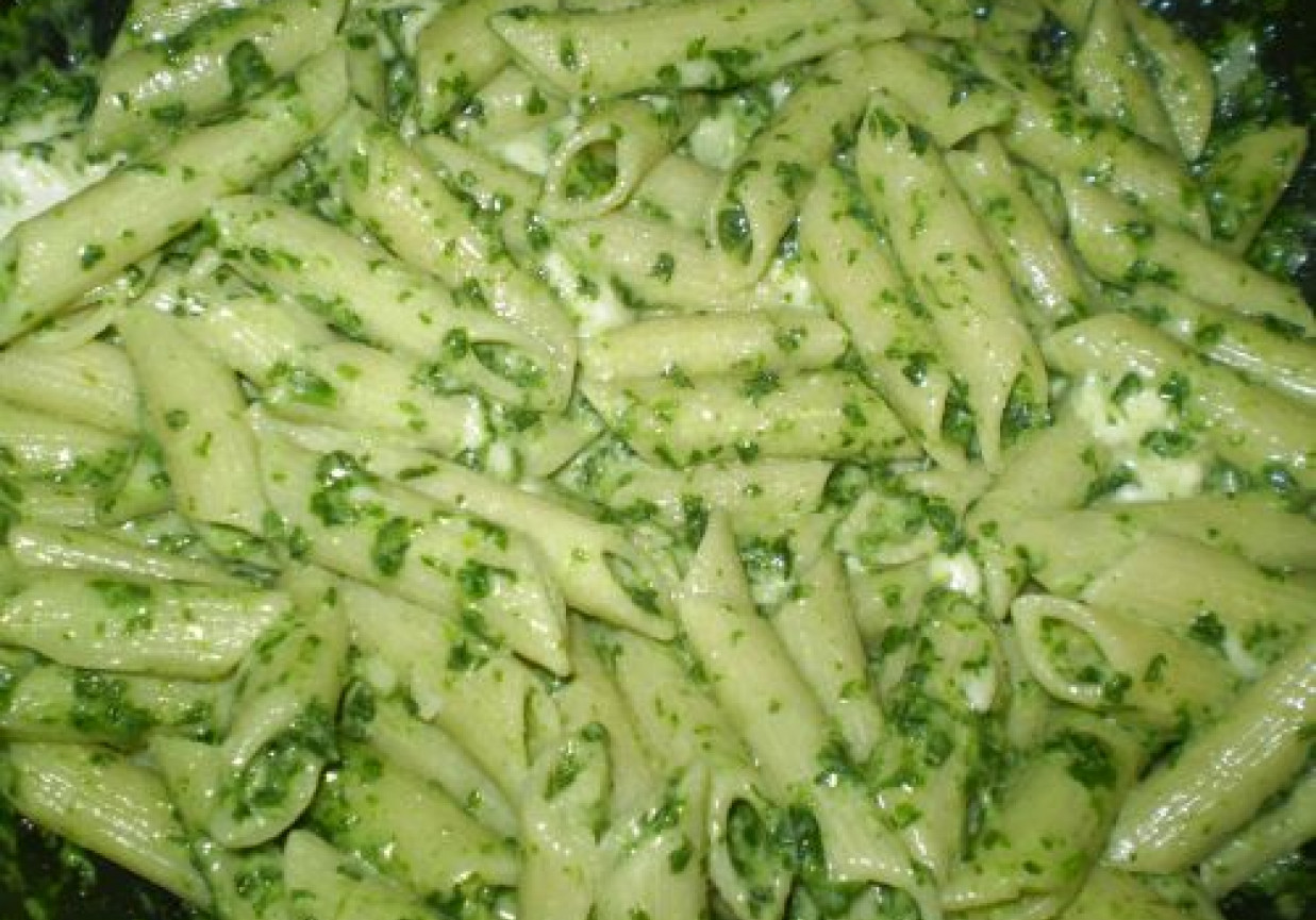 penne ze szpinakiem foto
