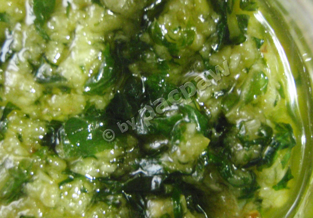 Pesto z olejem lnianym foto