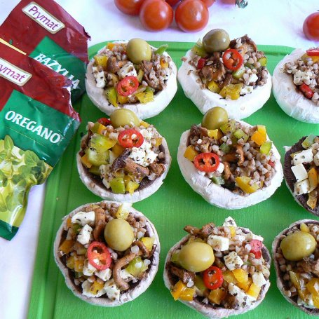 Krok 4 - Pieczarki faszerowane mozzarellą foto