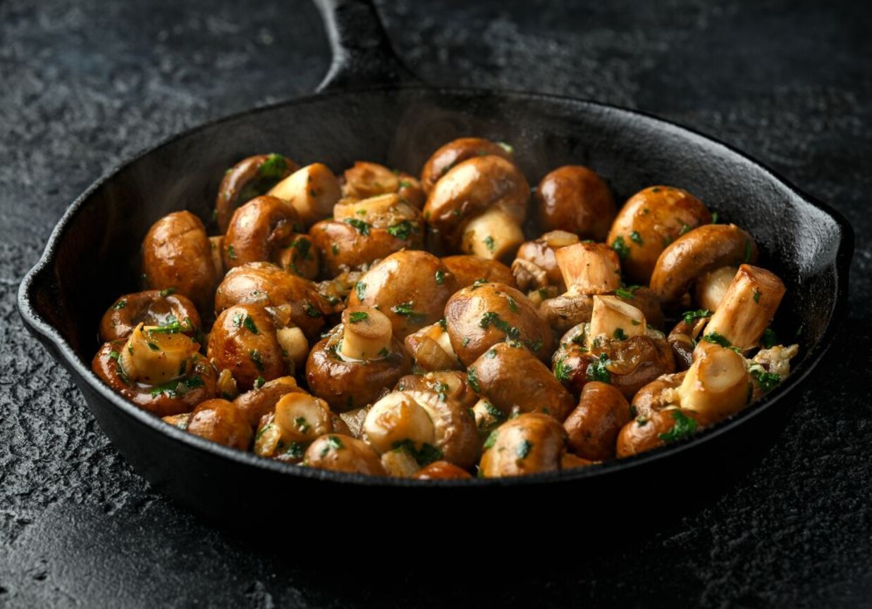 Pieczarki smażone - dodatek do obiadu foto