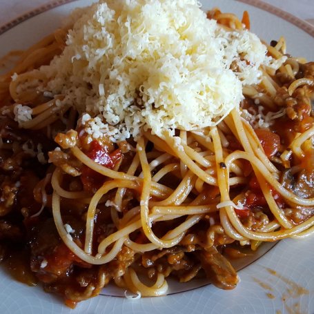 Krok 6 - Pieczarkowe spaghetti z wołowiną foto