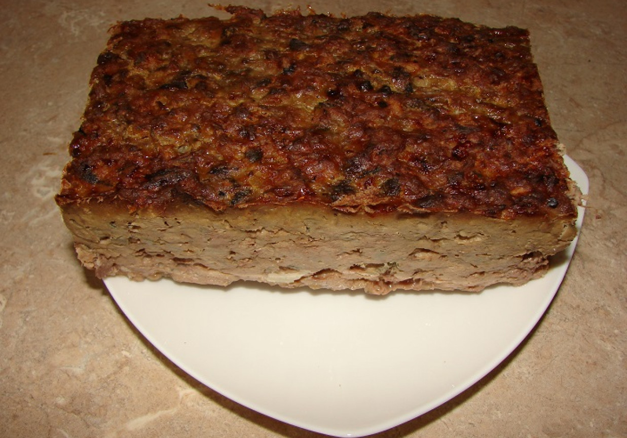 Pieczeń wieprzowa z mięsem gotowanym foto