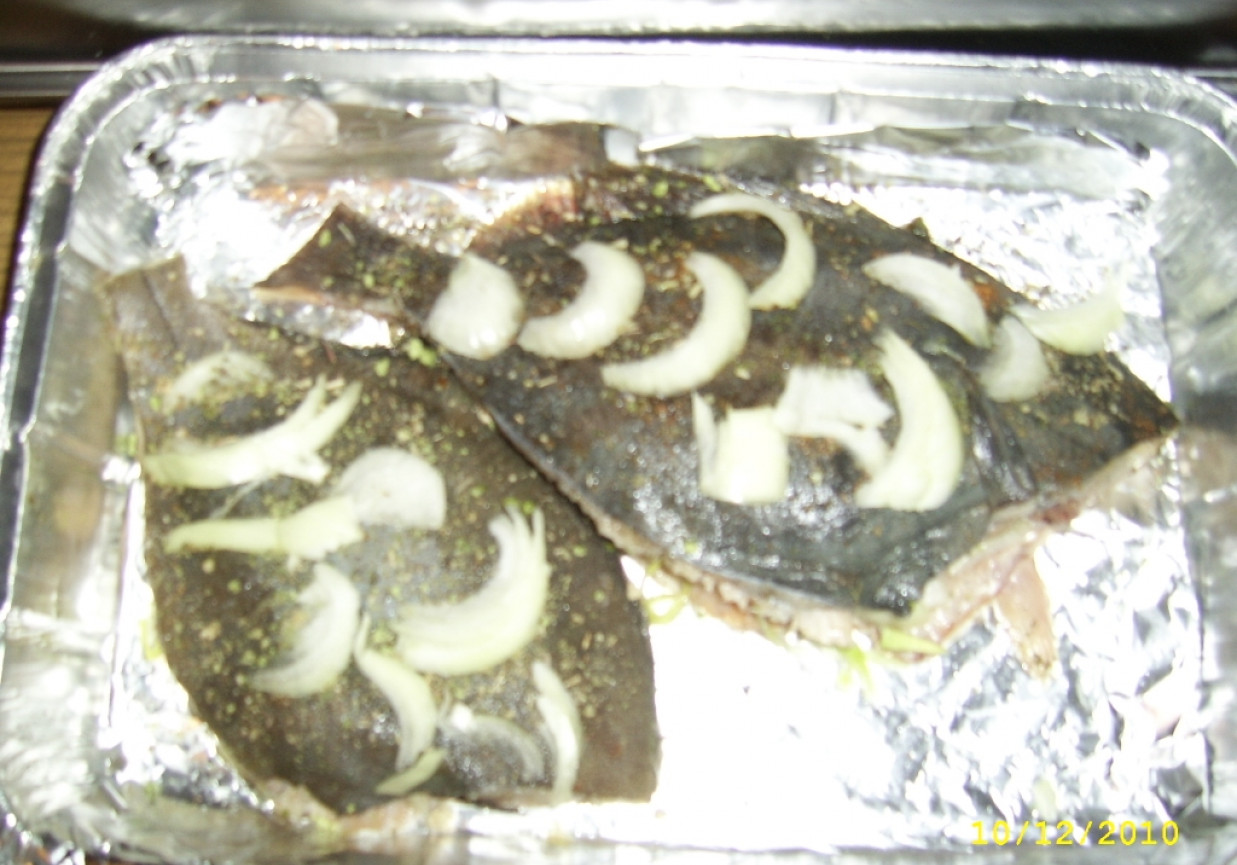 pieczona flądra foto