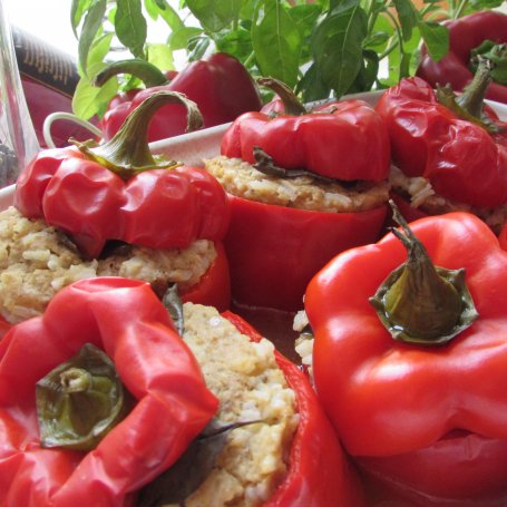 Krok 4 - Pieczona papryka faszerowana foto