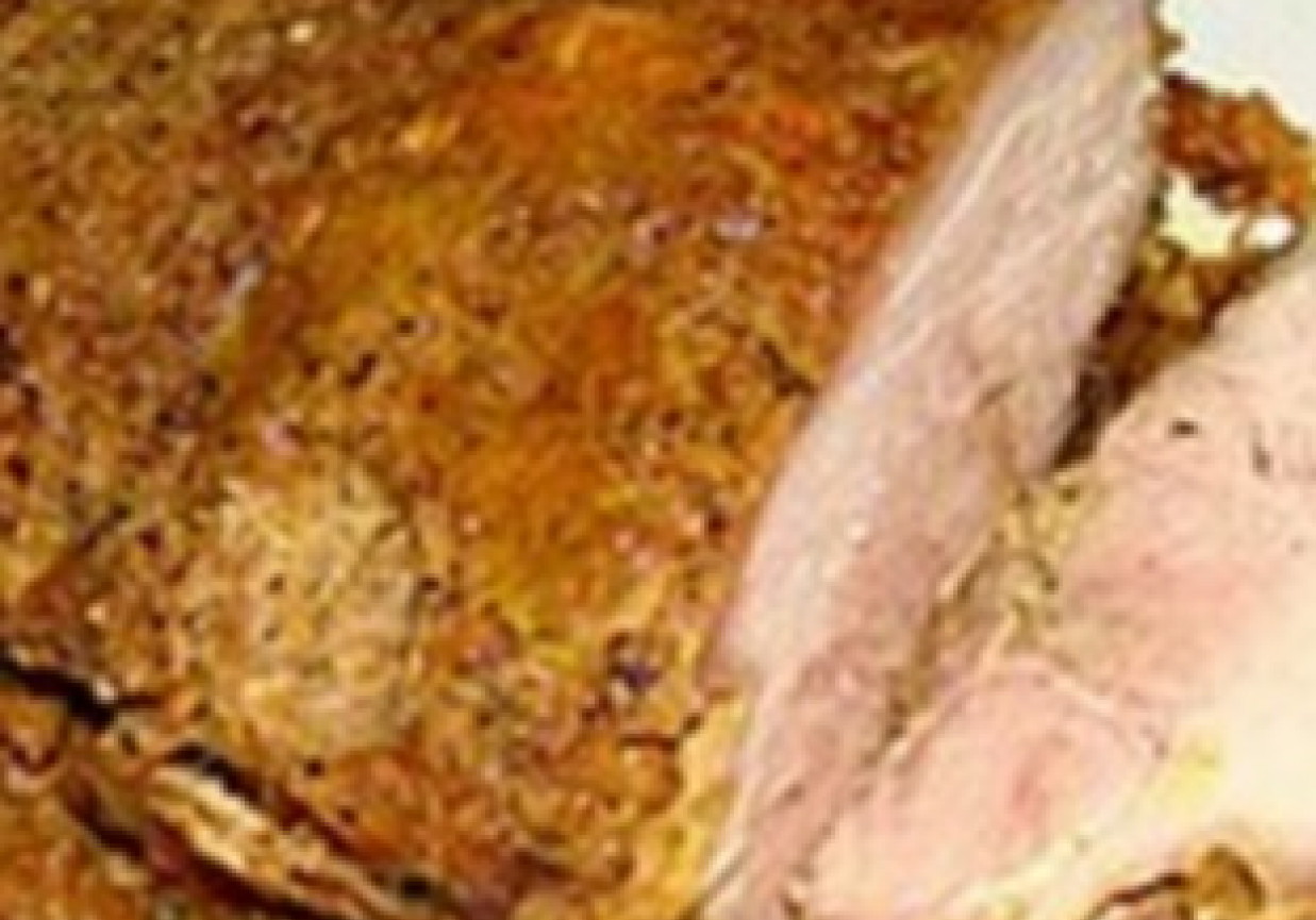 Pieczona szynka wieprzowa foto