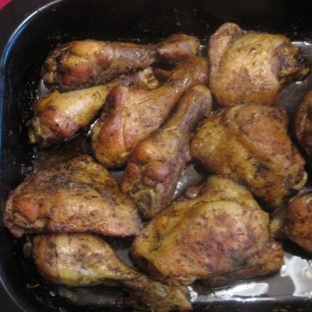 Krok 3 - Pieczone kawałki kurczaka w maryncie miodowej foto