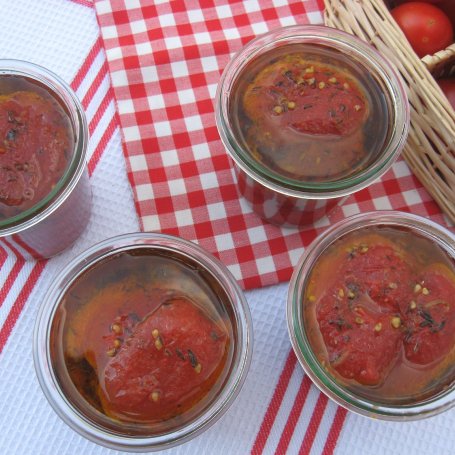 Krok 5 - Pieczone pomidory w ziołowej zalewie foto
