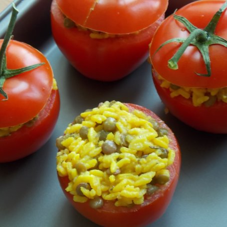 Krok 5 - Pieczone pomidory z soczewicą foto