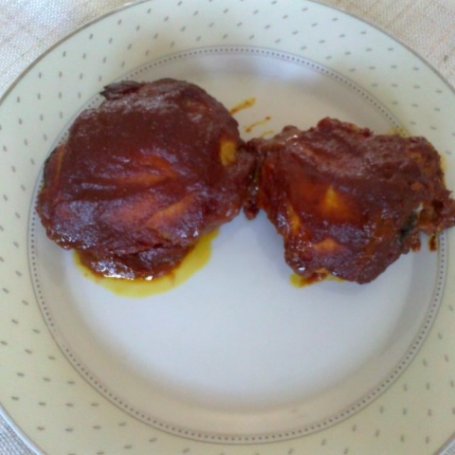 Krok 4 - Pieczony kurczak w pikantnym sosie foto
