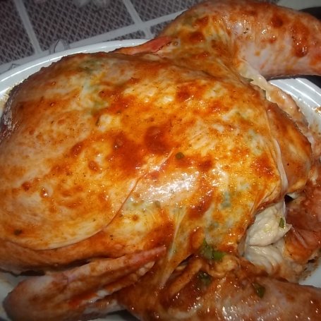 Krok 7 - Pieczony kurczak z czosnkiem i melisą foto