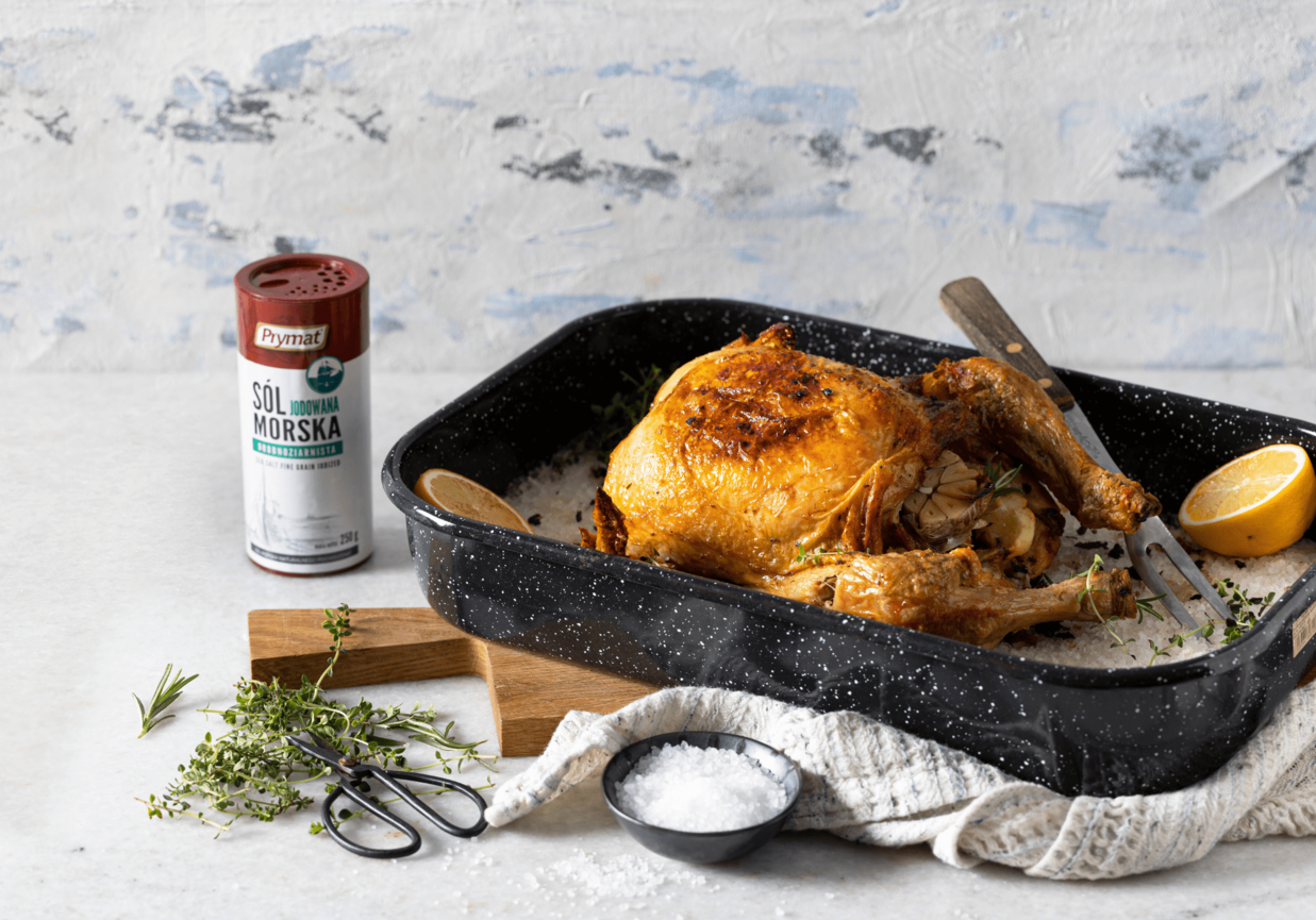 Pieczony kurczak z rozmarynem i cytryną foto