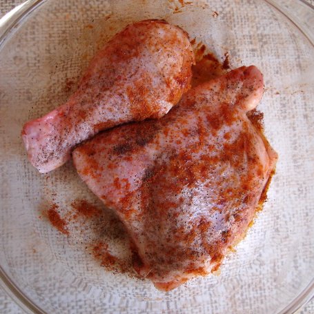 Krok 1 - Pieczony kurczak z sosem miodowo-czosnkowym foto