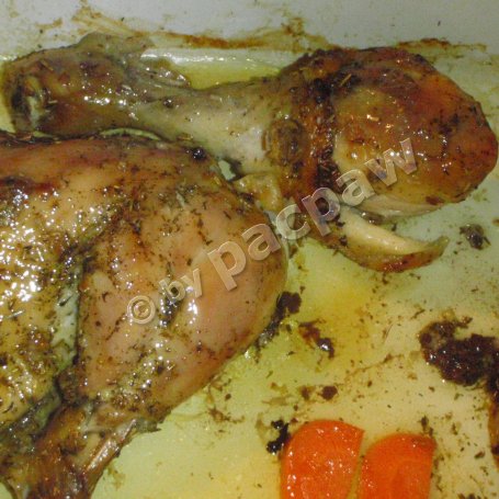 Krok 3 - Pieczony kurczak ziołowy z marchewką parowaną foto