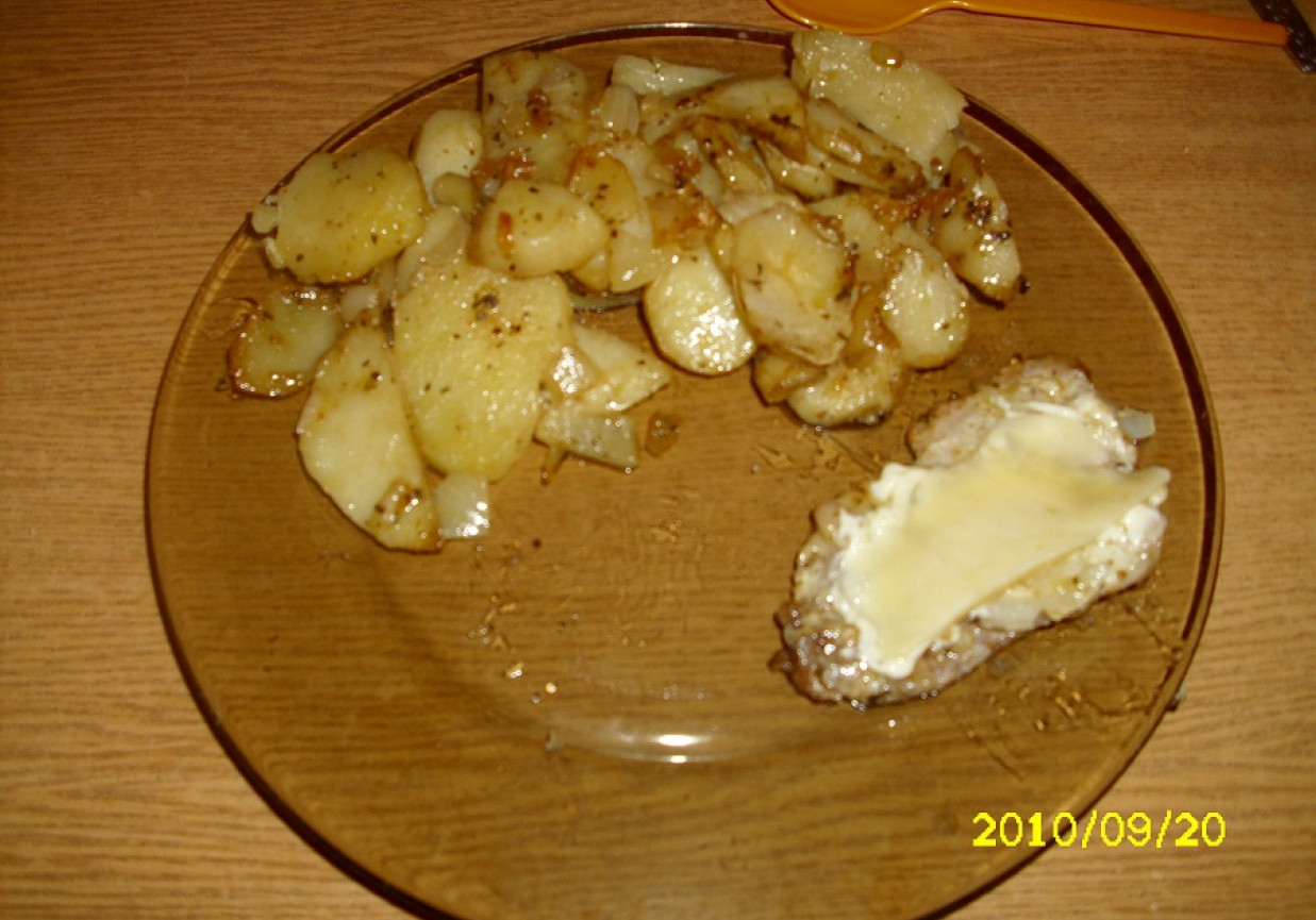 Pieczony schab z ziemniakami foto