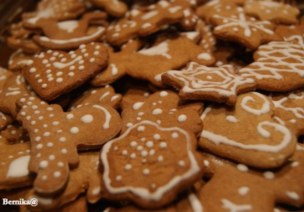 Piernikowe choinki i pierniki foto