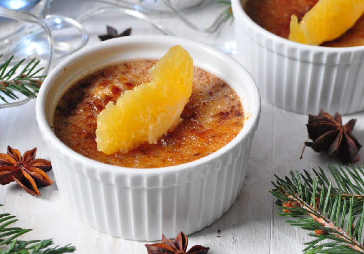 PIERNIKOWY CREME BRULEE  z SOSEM POMARAŃCZOWYM foto