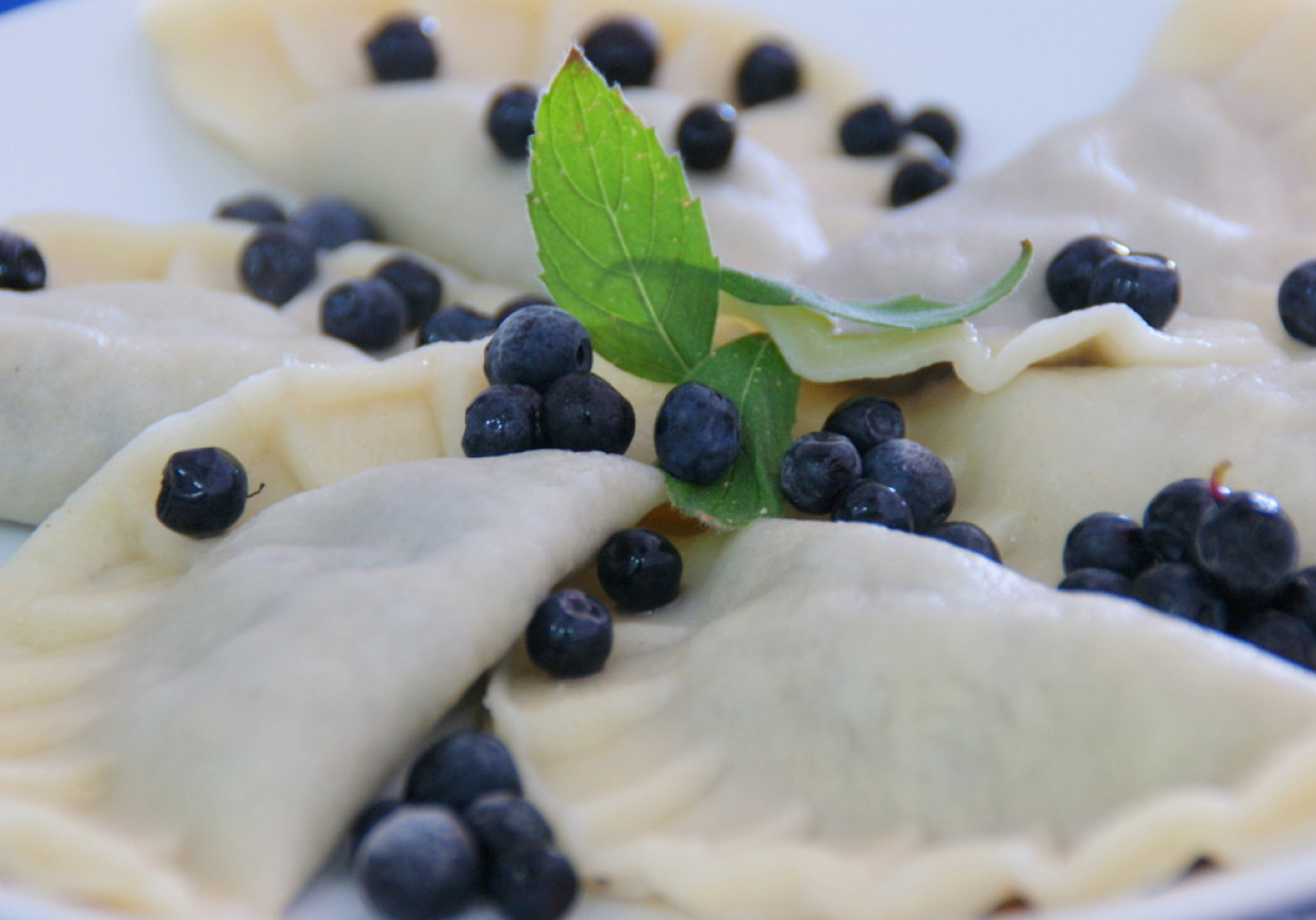 Pierogi jagodowe z twarogiem i miodem. DoradcaSmaku.pl