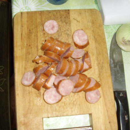 Krok 3 - pierogi z kiełbasą, ziemniakami i cebulką foto