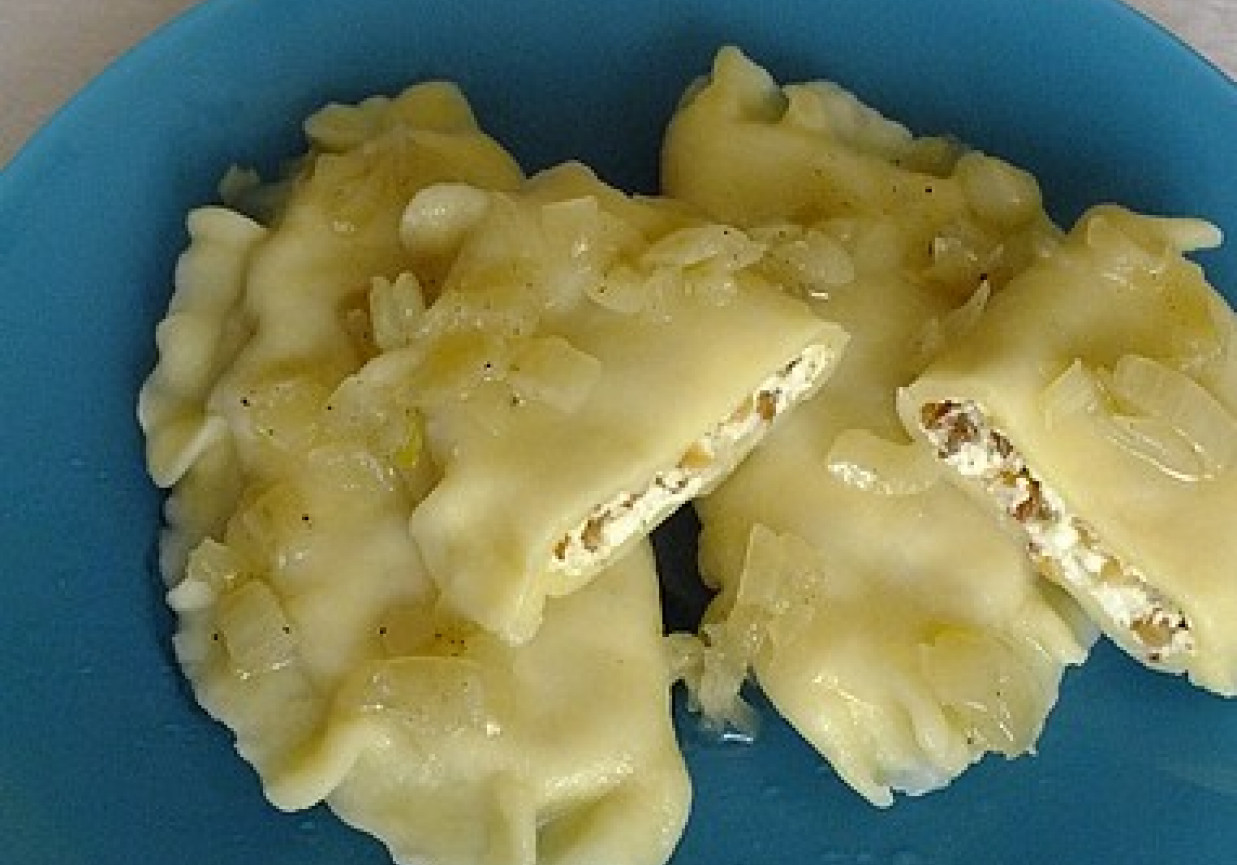Pierogi z serem i kaszą gryczaną foto