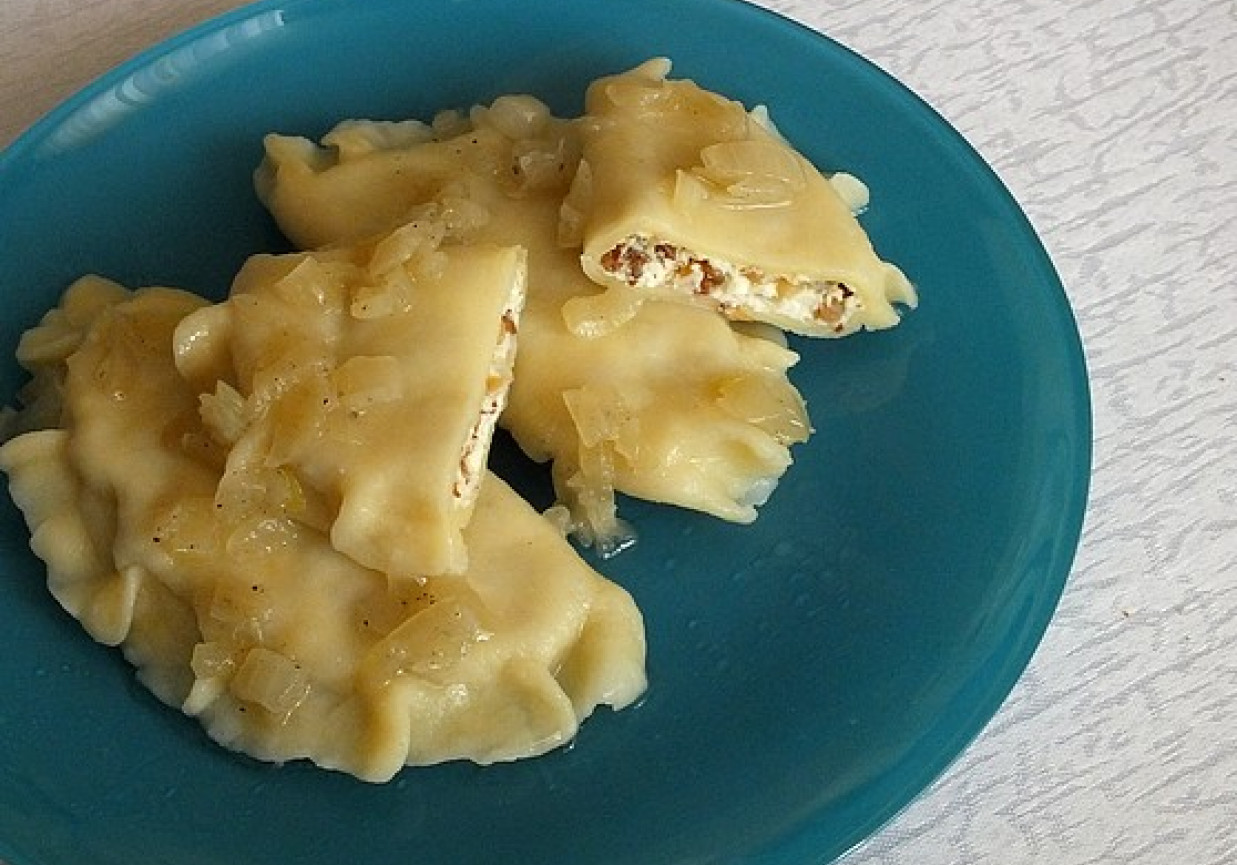 Pierogi z serem i kaszą gryczaną foto