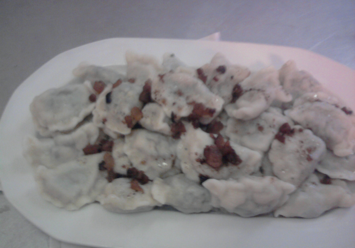 Pierogi ze szpinakiem i łososiem foto