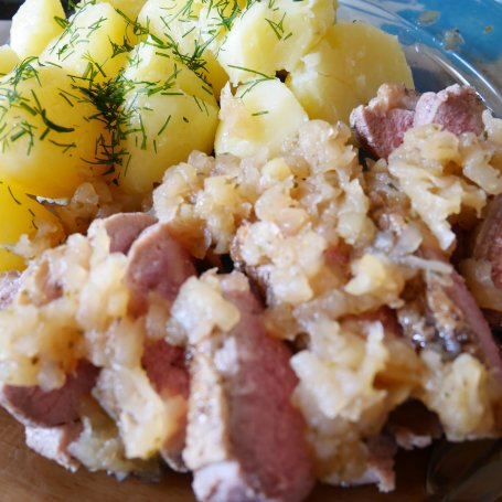 Krok 4 - Pierś kacza z jabłkami foto