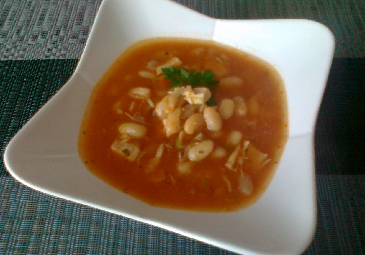 Pikantna zupa fasolowa foto