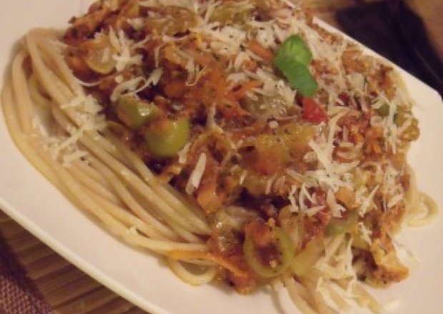 Fotografia przedstawiająca Pikantne spaghetti