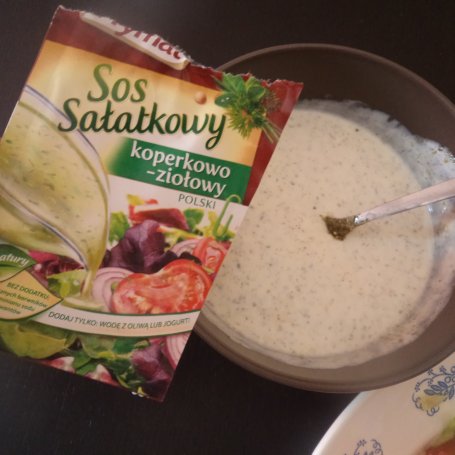 Krok 3 - Pita z kurczakiem, warzywami i sosem koperkowo-ziołowym Prymat :) foto