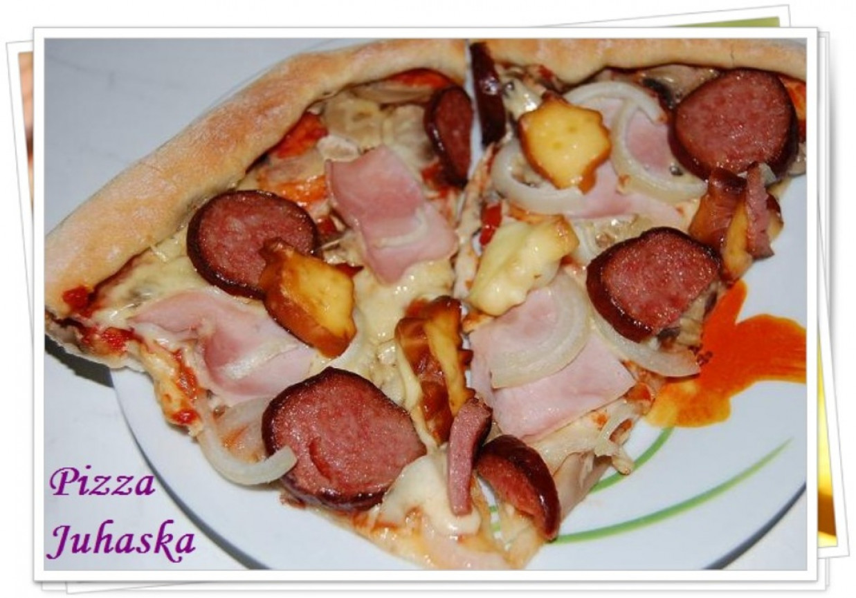 Pizza juhaska ( bez drożdży) foto