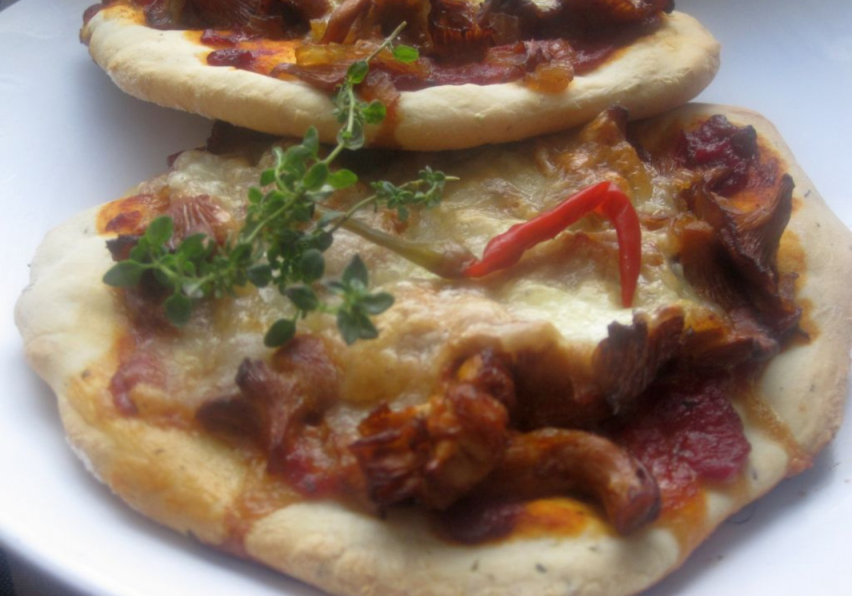 Pizza mini z kurkami foto