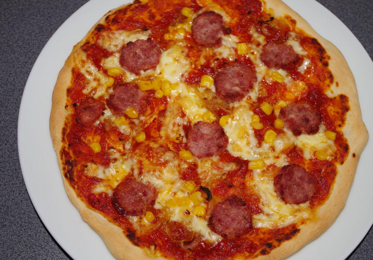 Pizza na cienkim spodzie foto