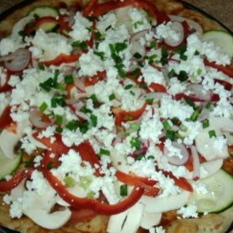 Krok 6 - Pizza pełnoziarnista z warzywami foto