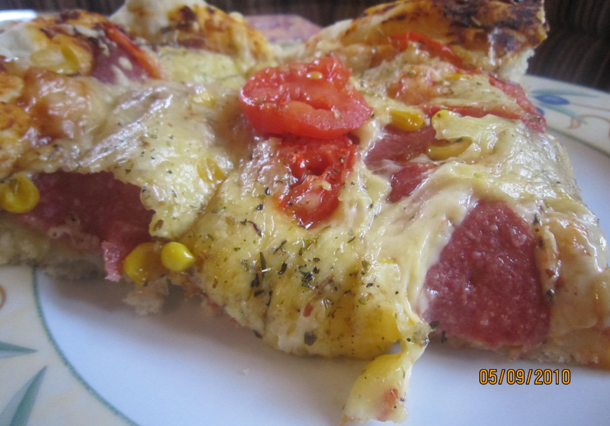 Pizza salami foto
