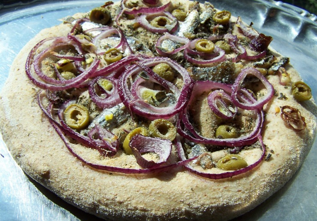 pizza z anchois foto