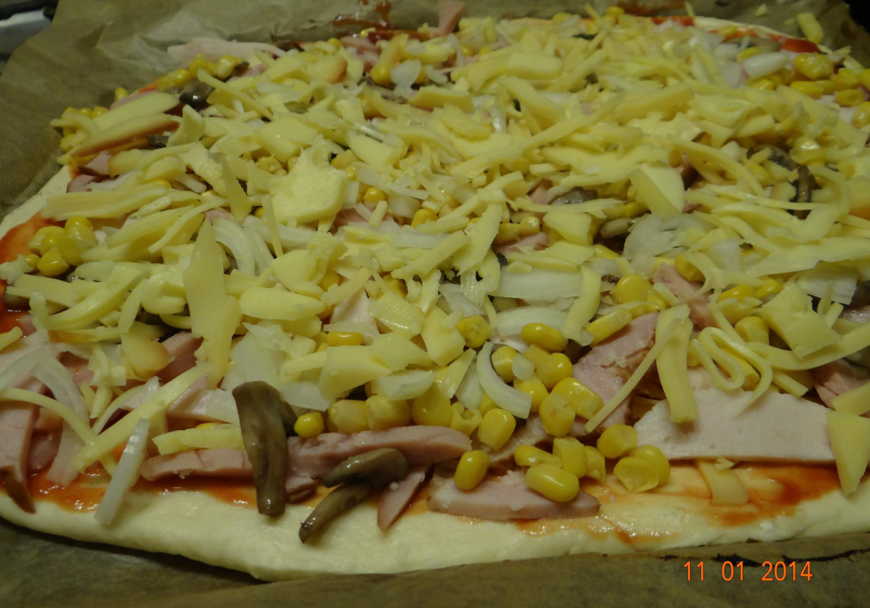 Pizza z dużą ilośćią sera foto