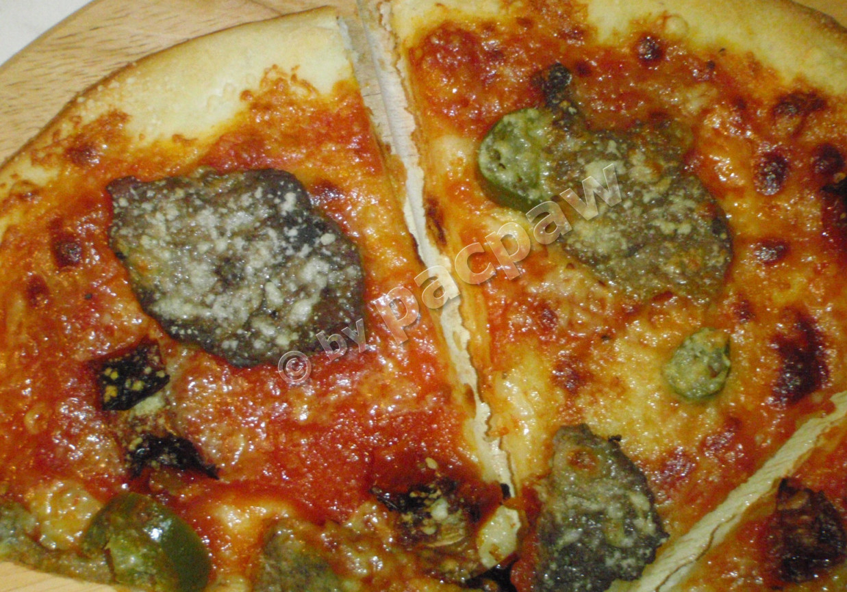 Pizza z grillowaną dziczyzną foto
