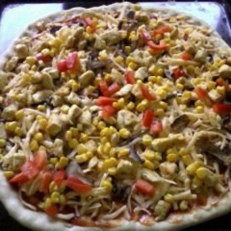 Krok 2 - pizza z kurczakiem foto