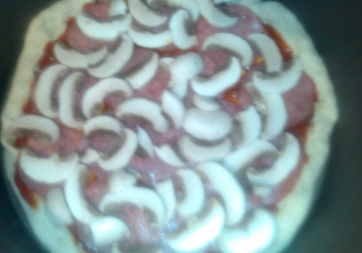 Pizza z salami foto