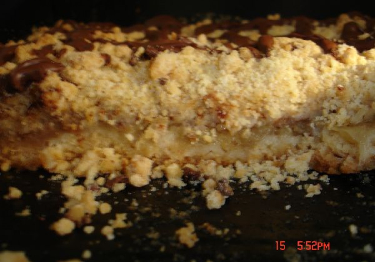 Placek CRUMBLE z jablkami foto