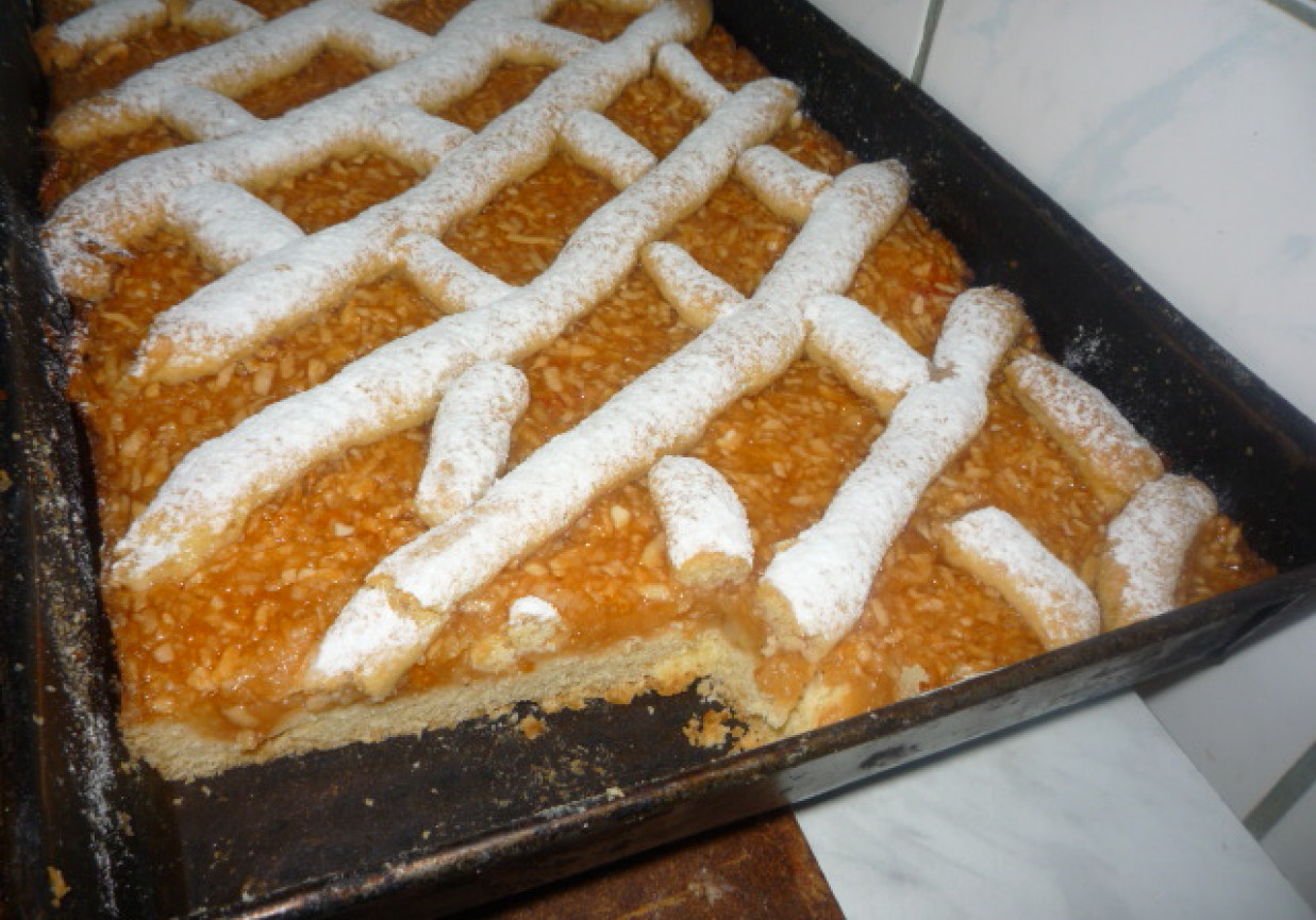 Placek z jabłkami i gruszkami foto