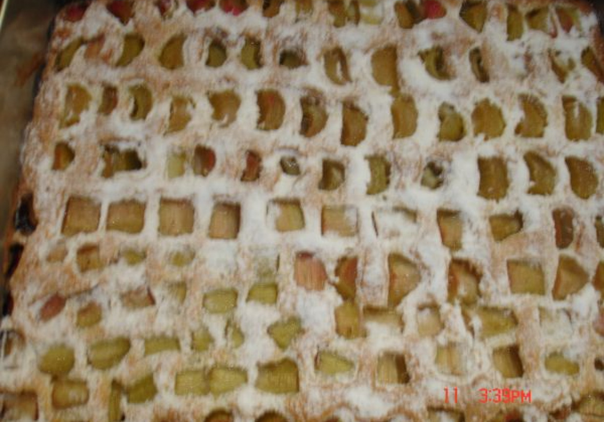 Placek z rabarbarem 5 minutowy foto