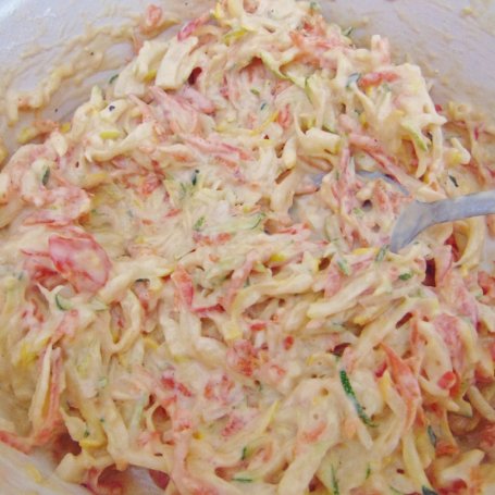 Krok 3 - Placki cukiniowo-paprykowe foto