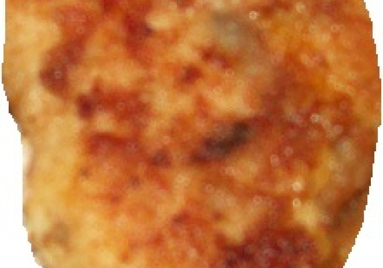 Placki ziemniaczane z serem żółtym i pieczarkami foto